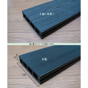 【グレー色】人工木ウッドデッキ60％木・150x25x2000mm