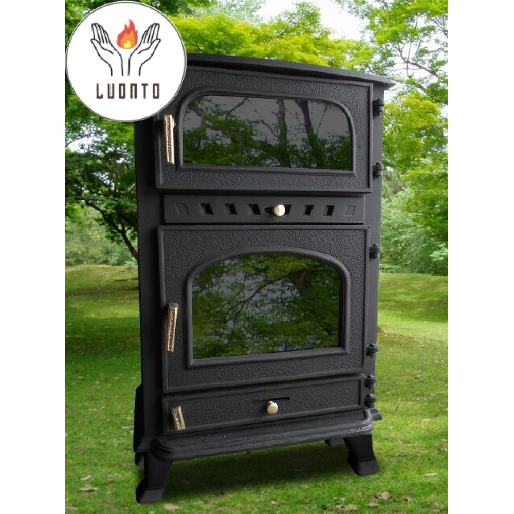 LUONTO ルオント 高評価の鋳鉄製薪ストーブ　暖炉 BH52-18KW 183kg 北欧仕様 二次燃焼
